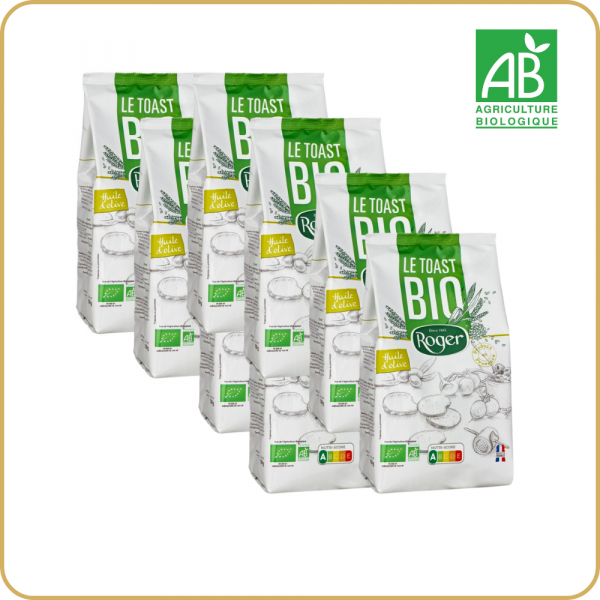 lot toasts bio a l"huile d'olive Roger