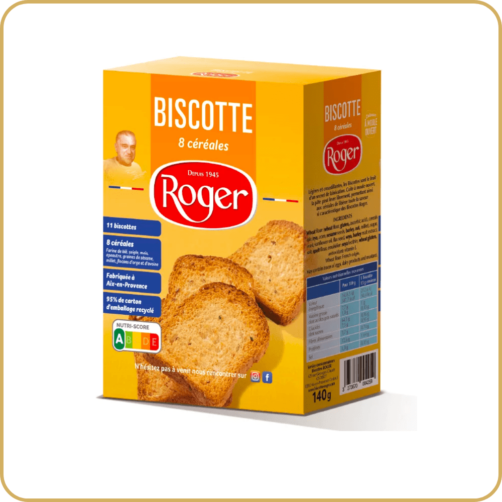 Biscottes 8 céréales - Biscottes Roger